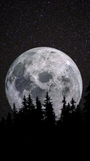 Mystical Full Moon Night Sky Spiritual Energy and Manifestation Wallpaper