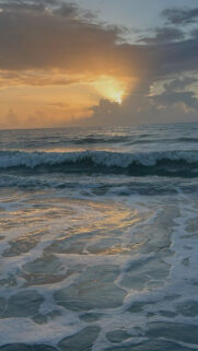 Capricorn Earth Element Sunset Sea Horizon Aesthetic Wallpaper