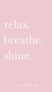 Minimalist Pink Aesthetic Relax Breathe Shine Affirmation Vision Board Wallpaper