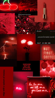 Fiery Passion and Desire Aesthetic Red Vision Board Manifestation Wallpaper