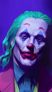 Stunning Joaquin Phoenix Joker Stylized Digital Art Mobile Wallpaper