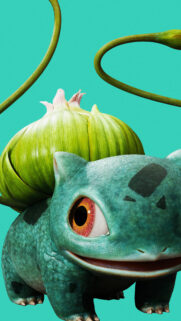Realistic 3D Bulbasaur Pokemon Mobile Wallpaper