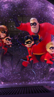 The Incredibles Family Force Field Mobile Wallpaper