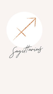 Minimalist Sagittarius Zodiac Sign Aesthetic Copper Texture Art Wallpaper