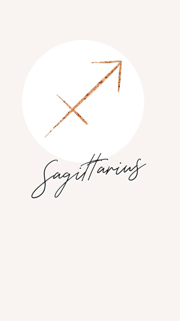 Minimalist Sagittarius Zodiac Sign Aesthetic Copper Texture Art Wallpaper