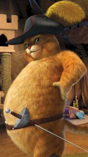 Chubby Puss in Boots Character Phone Wallpaper
