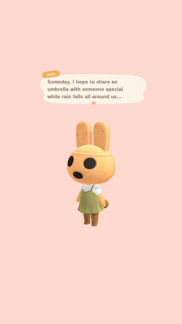 Molly Rabbit Animal Crossing Aesthetic Mobile Wallpaper