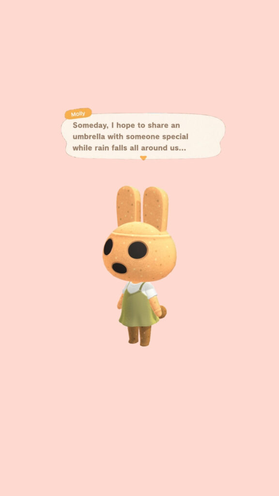 Molly Rabbit Animal Crossing Aesthetic Mobile Wallpaper