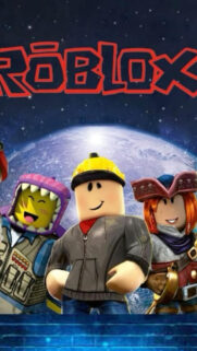 Roblox Characters in Outer Space Mobile Wallpaper