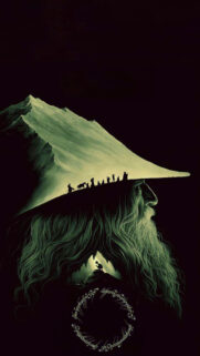 The Lord of the Rings Gandalf Double Exposure Mobile Wallpaper