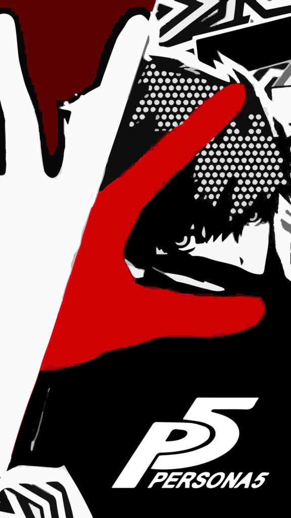Persona 5 Joker Stylized Minimalist Mobile Wallpaper