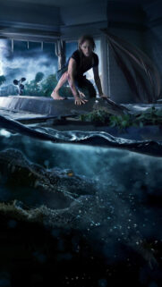Crawl Movie Intense Survival Scene 4K Mobile Wallpaper