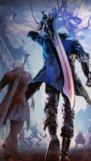Devil May Cry 5 Nero and Dante Duel Action Mobile Wallpaper