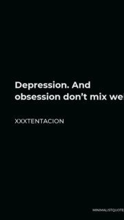 Depression and Obsession Minimalist Quote Mobile Wallpaper