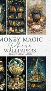 Money Magic Abundance and Prosperity Wealth Manifestation Phone Wallpaper