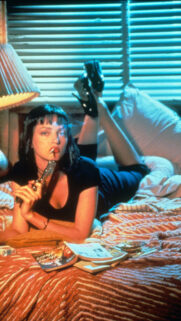 Mia Wallace Pulp Fiction Scene Mobile Wallpaper