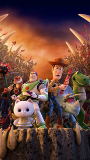 Toy Story Characters Battle Scene Mobile Wallpaper