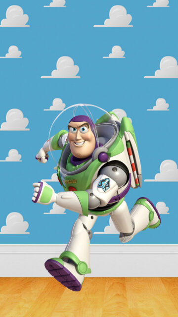 Buzz Lightyear Running Through Andy's Room Mobile Wallpaper