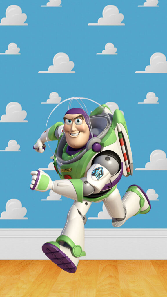 Buzz Lightyear Running Through Andy's Room Mobile Wallpaper
