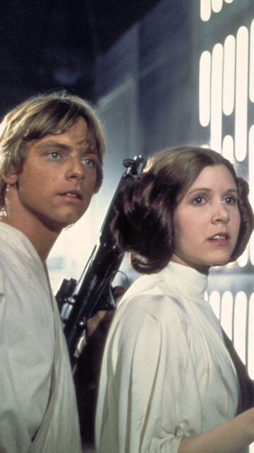 Luke Skywalker and Princess Leia Star Wars Mobile Wallpaper