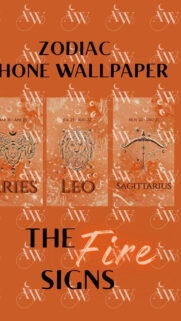 Aries, Leo, and Sagittarius: The Fiery Zodiac Signs Aesthetic Phone Wallpaper