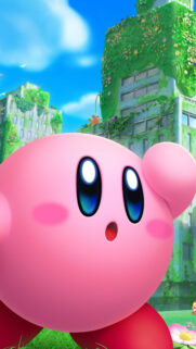 Kirby and the Forgotten Land Vibrant Nature Mobile Wallpaper