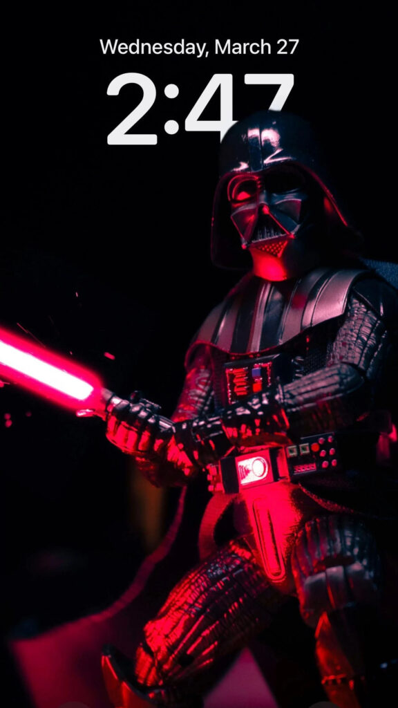 Cinematic Darth Vader Star Wars Action Figure Mobile Wallpaper