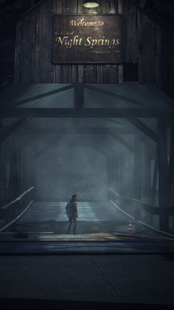 Alan Wake 2 Night Springs Bridge Mobile Wallpaper