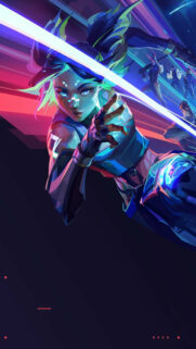 Neon Valorant Action Mobile Wallpaper
