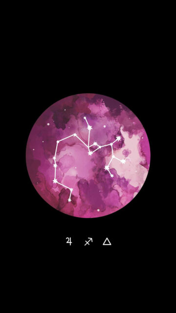 Sagittarius Zodiac Constellation Art with Ruling Planet and Fire Element Wallpaper
