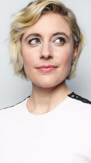 Portrait of a Blonde Woman with Short Hair Mobile Wallpaper