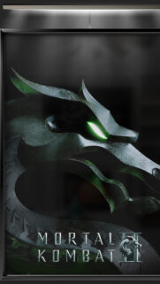 Mortal Kombat Dragon Emblem Minimalist Aesthetic Mobile Wallpaper