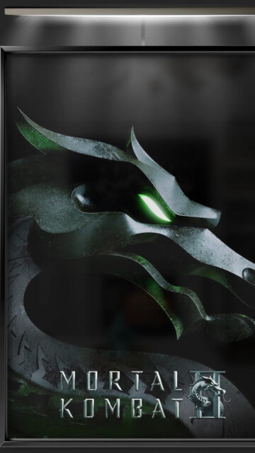 Mortal Kombat Dragon Emblem Minimalist Aesthetic Mobile Wallpaper