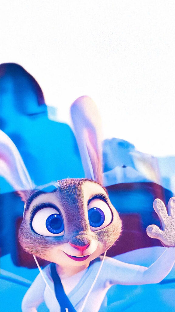Animated Rabbit Character Cute Close-up Mobile Wallpaper