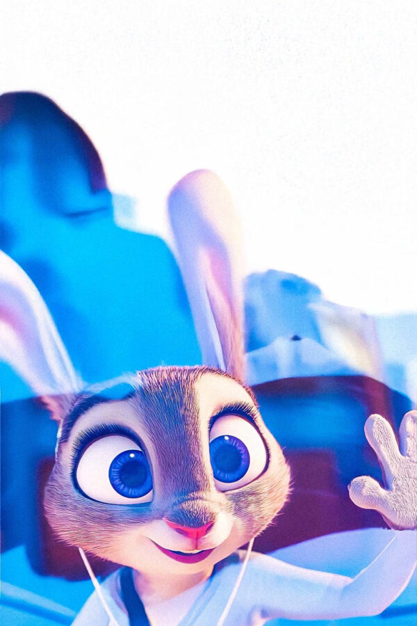 Animated Rabbit Character Cute Close-up Mobile Wallpaper