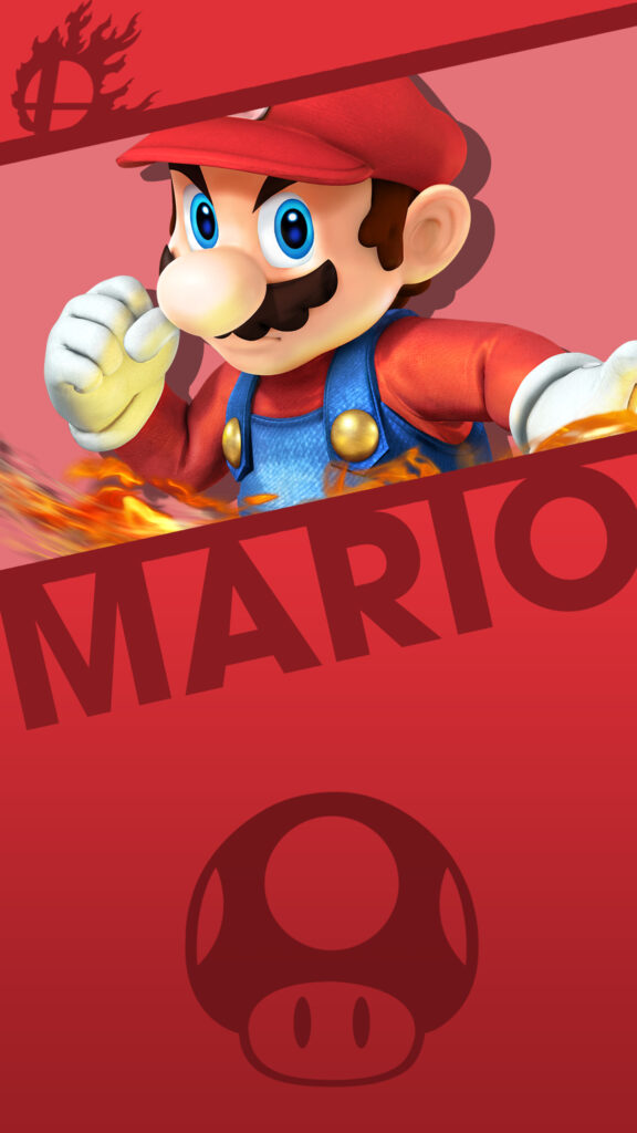 Super Smash Bros Ultimate Mario Heroic Action Mobile Wallpaper