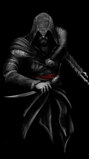 Assassin Hooded Warrior Dark Aesthetic 4K Mobile Wallpaper