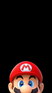 Mario Peeking Upwards Minimalist Mobile Wallpaper