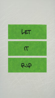 Minimalist Green Let It Rip Typography Mobile Wallpaper