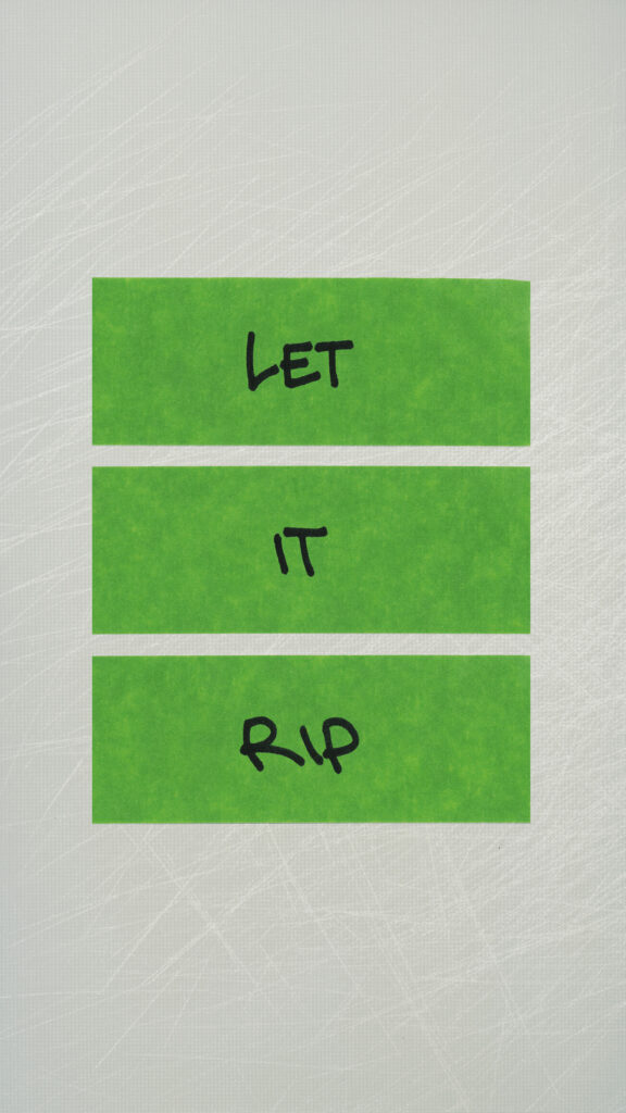 Minimalist Green Let It Rip Typography Mobile Wallpaper