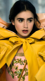 Lily Collins as Snow White Elegant Fantasy Portrait Mobile Wallpaper