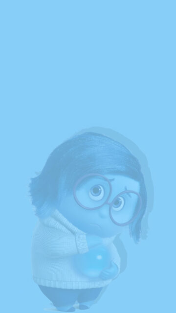 Sadness from Inside Out Minimalist Blue Mobile Wallpaper