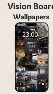 Luxury Lifestyle Manifestation Vision Board Aesthetic iPhone Wallpaper