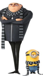 Gru and Minion Minimalist Mobile Wallpaper