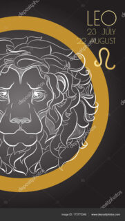 Majestic Leo Gold Zodiac Sign Celestial Astrology Phone Wallpaper
