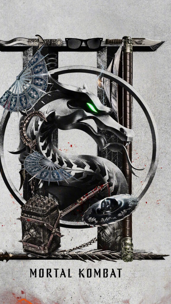 Mortal Kombat Dragon Icon Weapons Detailed Mobile Wallpaper