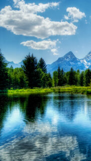 Serene Mountain Lake Landscape Mobile Wallpaper