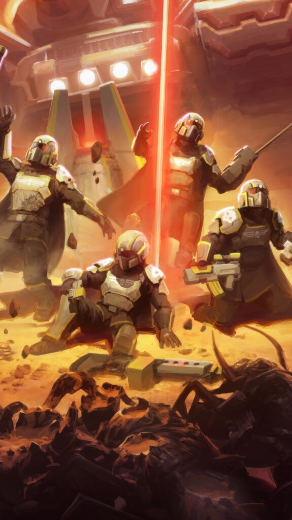 Helldivers 2 Soldiers Combat Battle Mobile Wallpaper