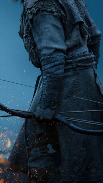 Dark Fantasy Archer Silhouette Mobile Wallpaper
