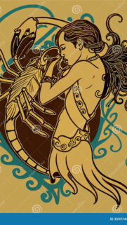 Mystical Scorpio Zodiac Sign Art for Dark Aesthetic Mobile Wallpaper